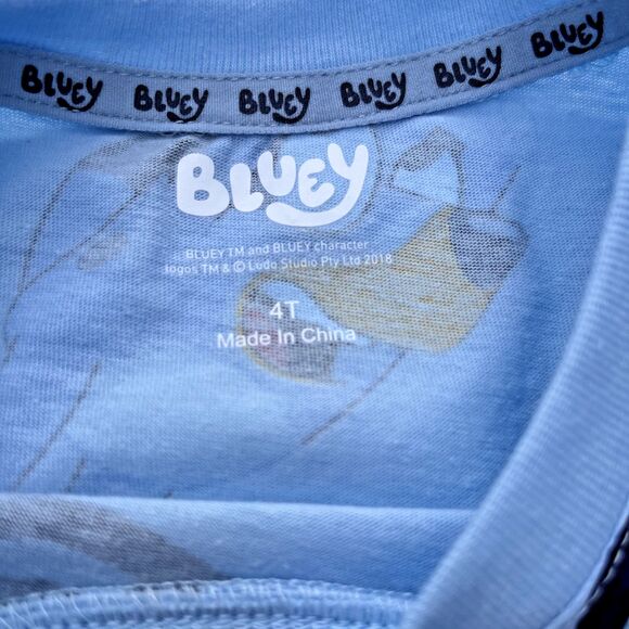 Bluey Bingo Two Piece Set Short Sleeve Shirt and Shorts Clear Sky Size 4T NWT - Picture 4 of 7